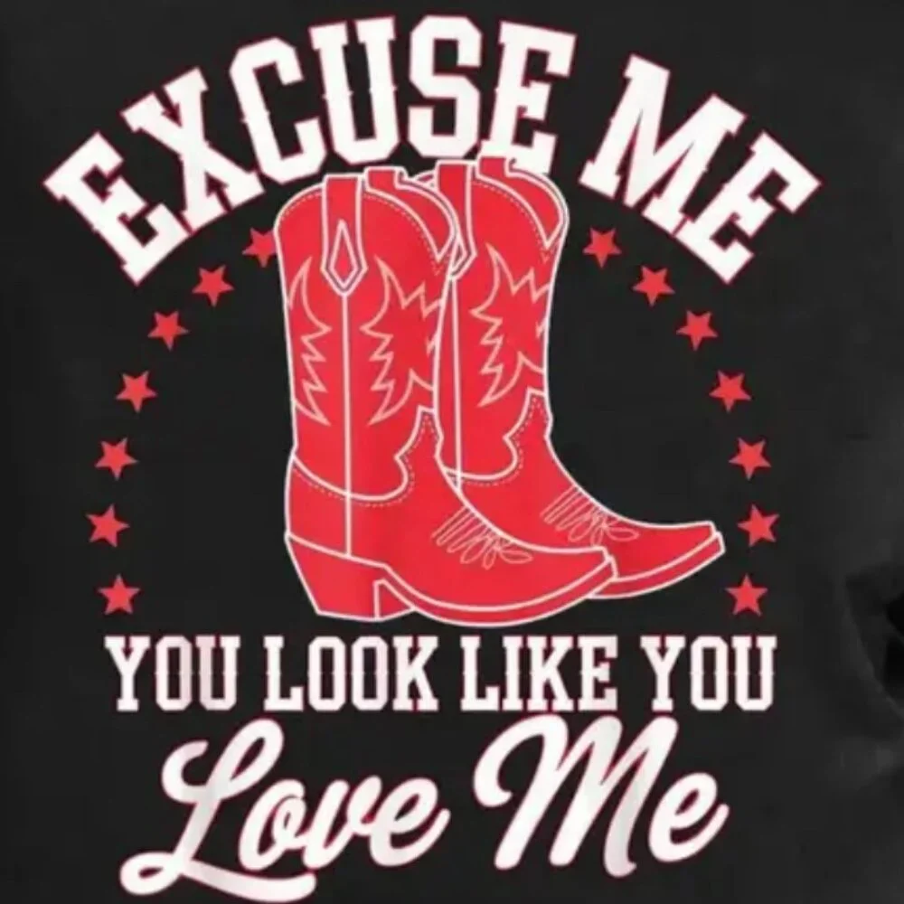 WOMENS EXCUSE ME YOU LOOK LIKE YOU LOVE ME TEE SHIRT - Picture 4 of 4